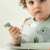 Bavaglio Impermeabile con Tasca - Playground - Verde - 100% Silicone Alimentare - 3m+