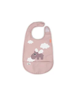 Bavaglio Impermeabile con Tasca - Happy Clouds - Cipria - Certificato OEKO-TEX