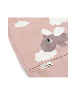 Bavaglio Impermeabile con Tasca - Happy Clouds - Cipria - Certificato OEKO-TEX