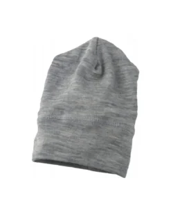 Berretto Baby - Grigio Chiaro Melange - Lana Vergine e Seta - Certificato GOTS