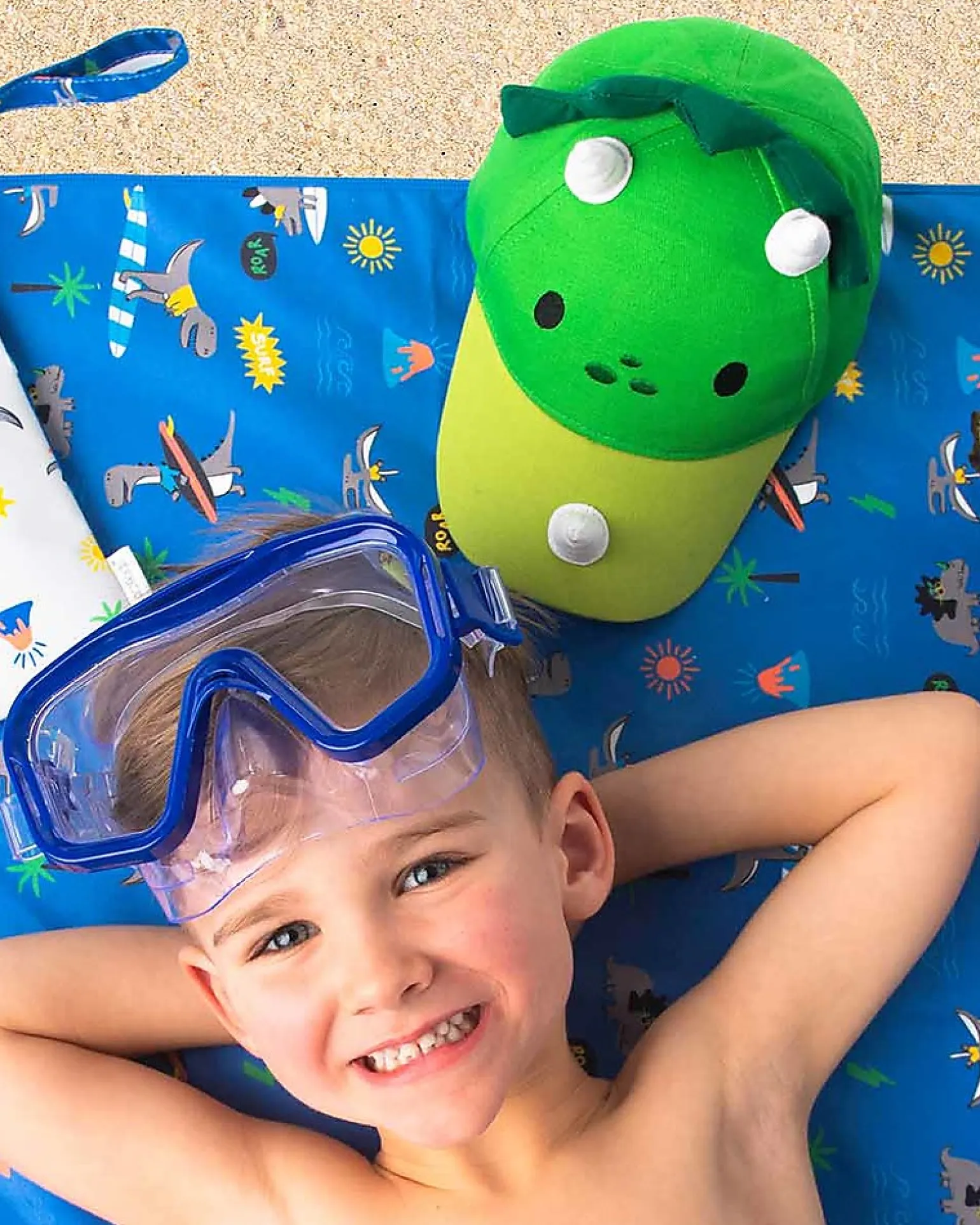 Berretto Estivo 3D con Visiera - Dinosauri - Cotone Elasticizzato (4-6 anni)