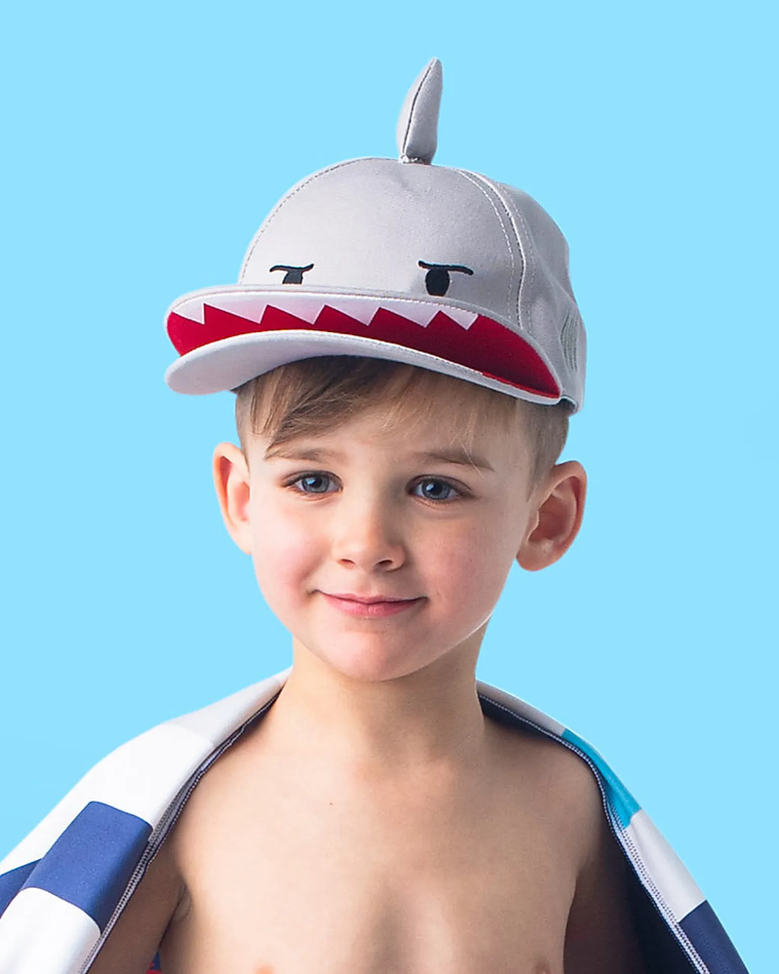 Berretto Estivo 3D con Visiera - Squalo - Cotone Elasticizzato (4-6 anni)