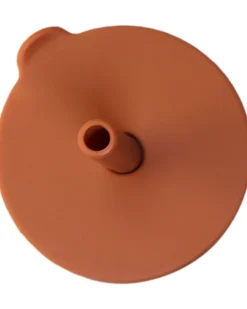 Bicchiere con Cannuccia - Terra di Siena - Silicone