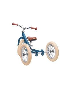 Bici 2 in 1 Blu Vintage Opaco + Kit Terza Ruota per Convertirla in Triciclo