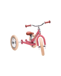Bici 2 in 1 Rosa Vintage Opaco + Kit Terza Ruota per Convertirla in Triciclo