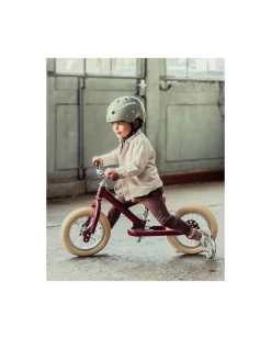 Bici 2 in 1 Rosso Vintage Opaco + Kit Terza Ruota per Convertirla in Triciclo