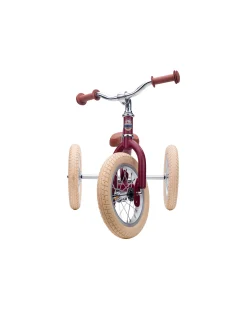 Bici 2 in 1 Rosso Vintage Opaco + Kit Terza Ruota per Convertirla in Triciclo