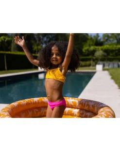 Bikini - Arancione con Cuori - Tessuto UPF50+