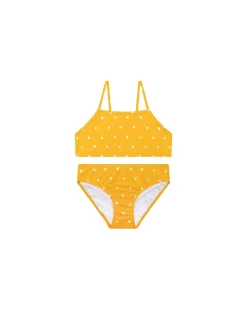 Bikini - Arancione con Cuori - Tessuto UPF50+