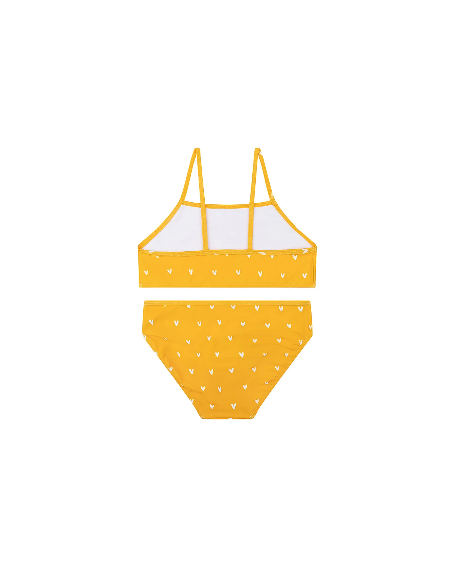 Bikini - Arancione con Cuori - Tessuto UPF50+
