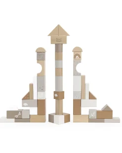 Blocchi Impilabili in Legno FSC - 50 Pezzi - Beige - 18+ m
