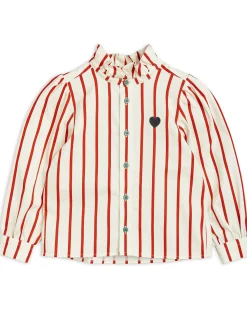 Blusa con Colletto Volant - Multicolor - 100% Cotone Bio GOTS