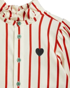 Blusa con Colletto Volant - Multicolor - 100% Cotone Bio GOTS