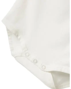 Body a Stampa e a Maniche Lunghe - Cloud Dancer - Cotone Bio