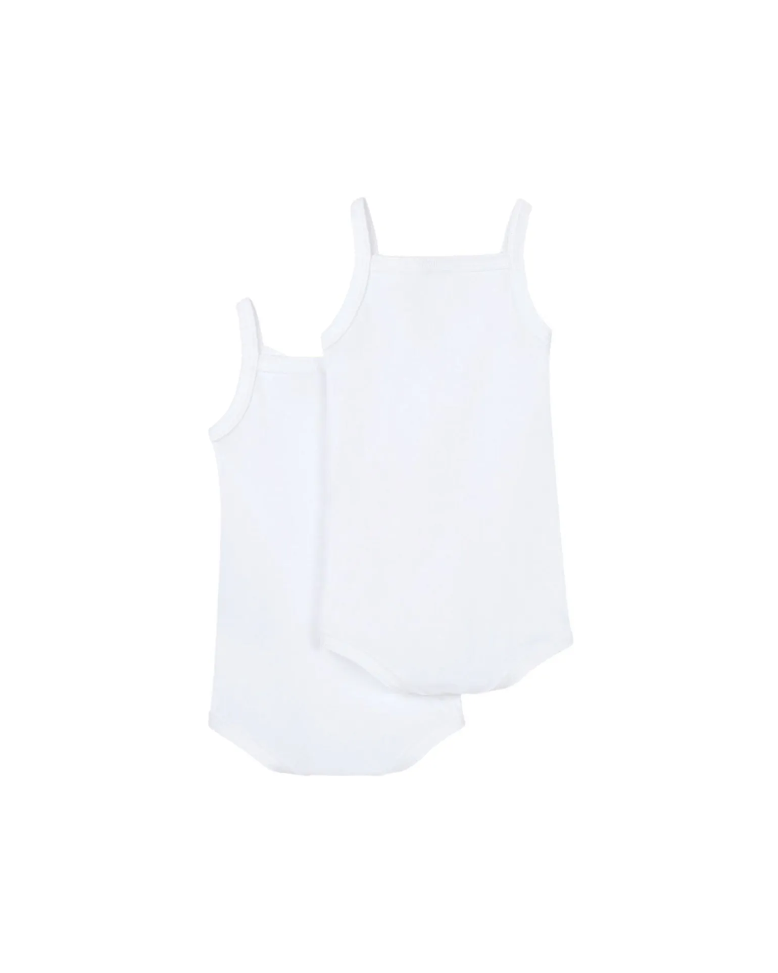 Body con Spalline, Pacco da 2 - Bianco - 100% Cotone