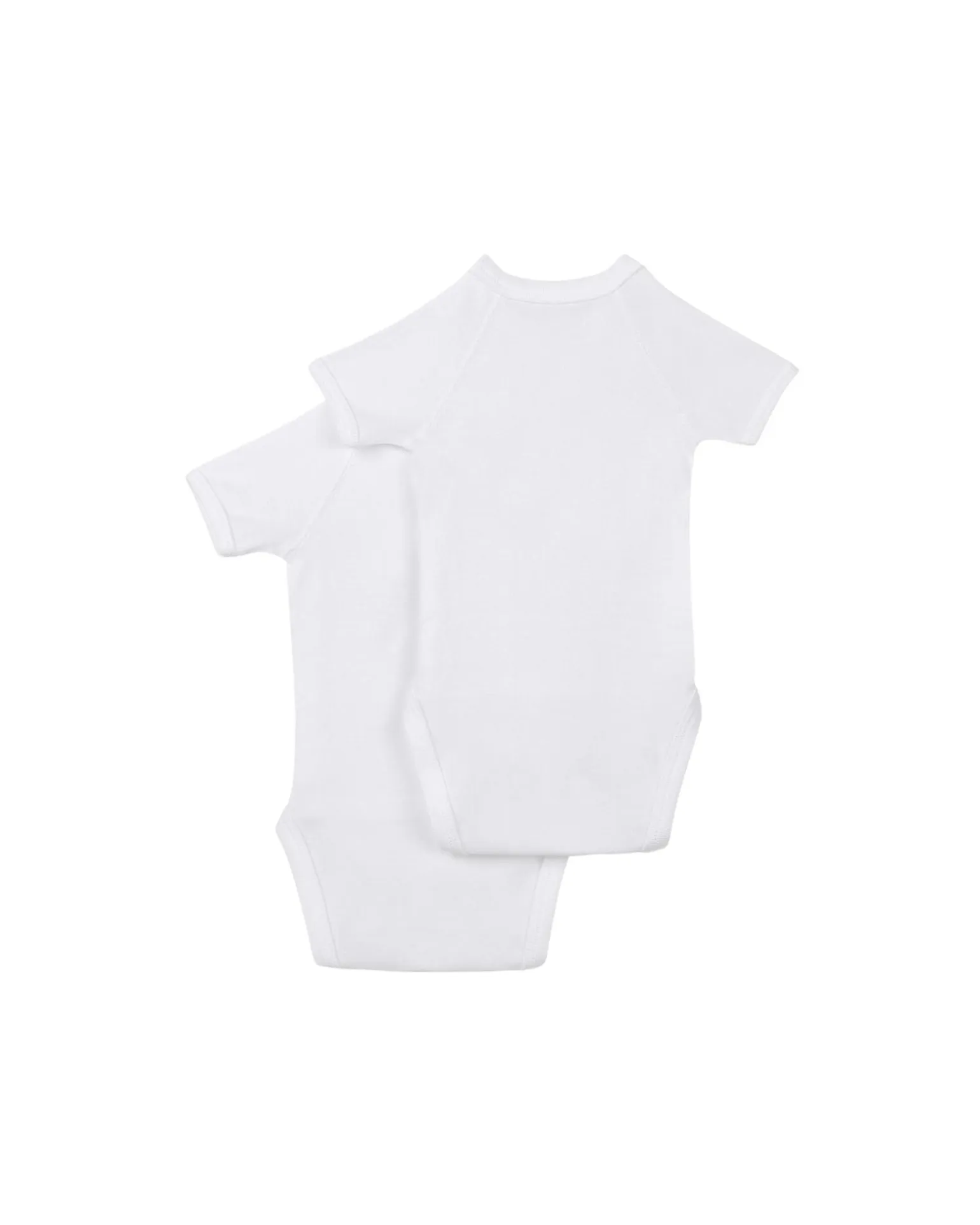 Body Kimono Manica Corta - Pacco da 2 - Bianco - 100% Cotone