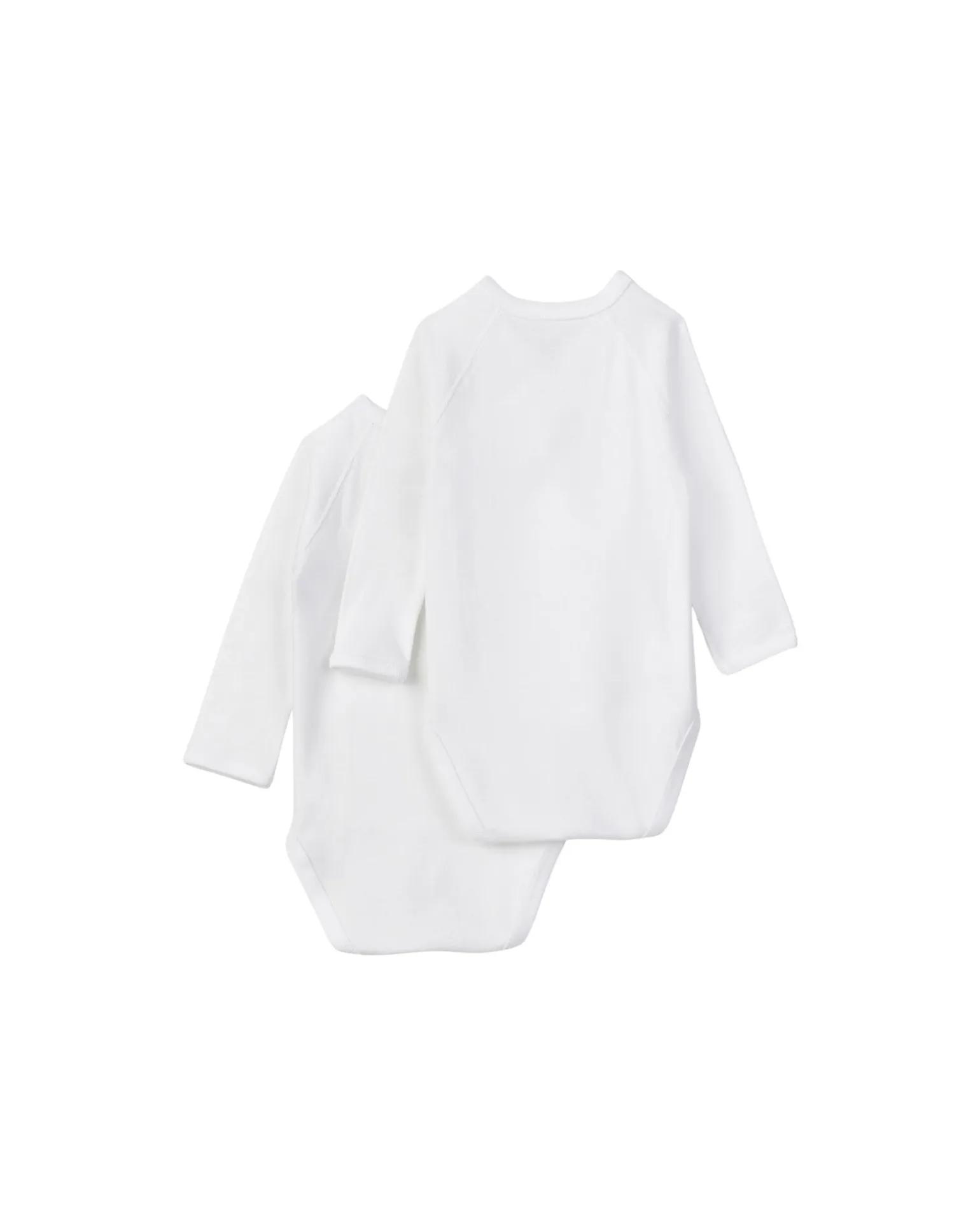 Body Kimono Manica Lunga - Pacco da 2 - Bianco - 100% Cotone