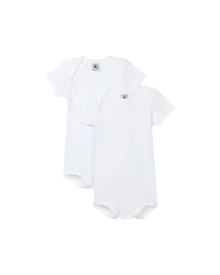 Body Manica Corta, Pacco da 2 - Bianco - 100% Cotone
