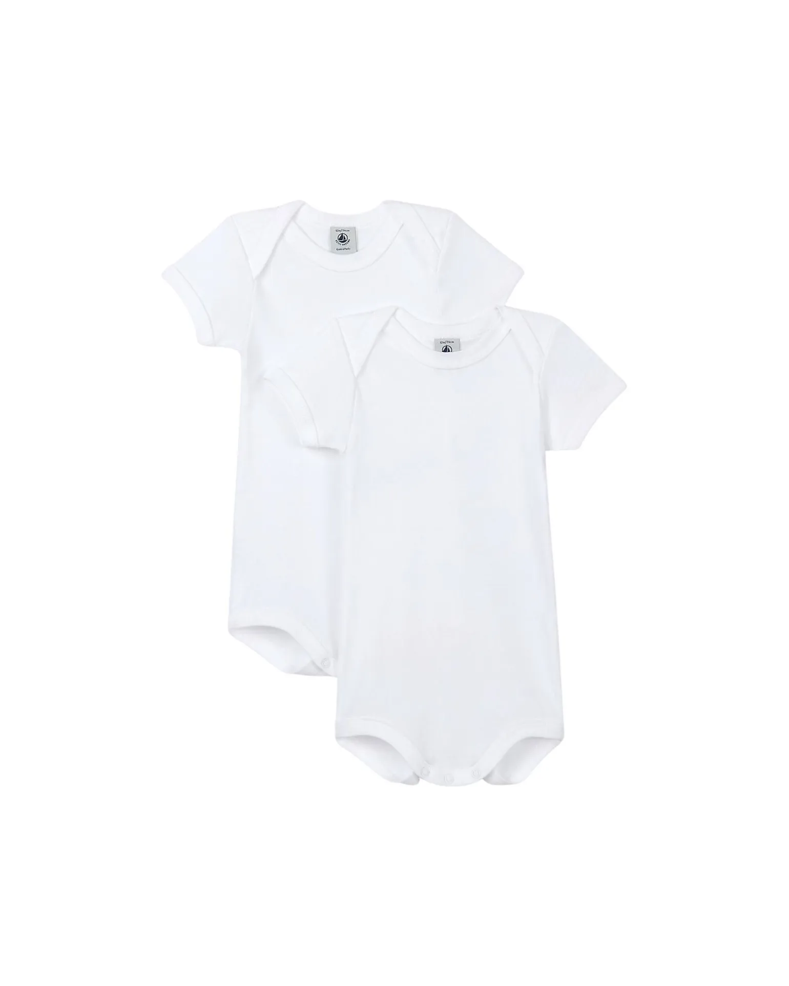 Body Manica Corta, Pacco da 2 - Bianco - 100% Cotone