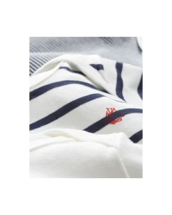 Body Manica Corta, Pacco da 3 - Millerighe Blu Navy/Bianco - 100% Cotone