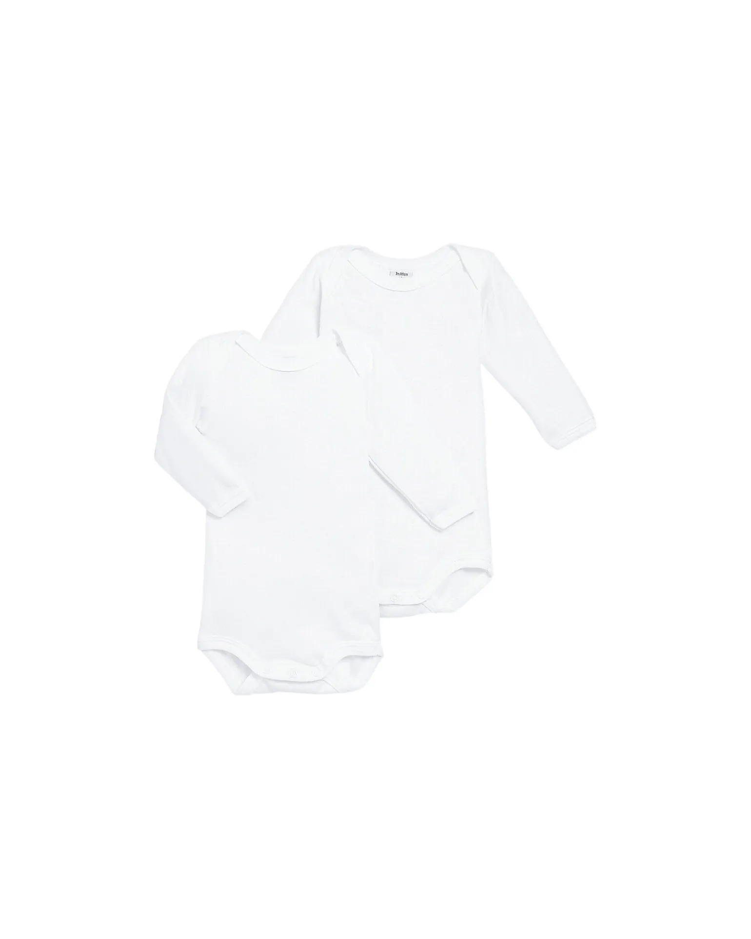Body Manica Lunga - Pacco da 2 - Bianco - 100% Cotone Bio