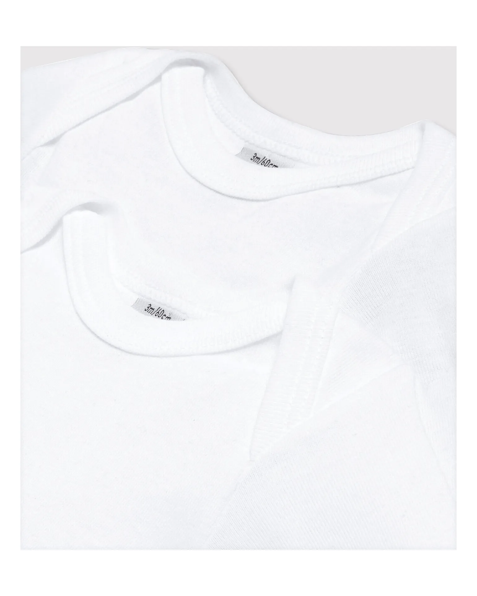 Body Manica Lunga - Pacco da 2 - Bianco - 100% Cotone Bio