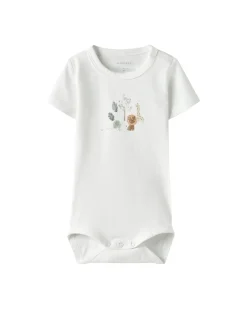 Body Maniche Corte - Cloud Dancer - Cotone Bio