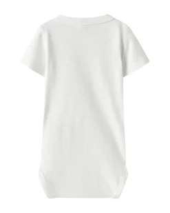 Body Maniche Corte - Cloud Dancer - Cotone Bio