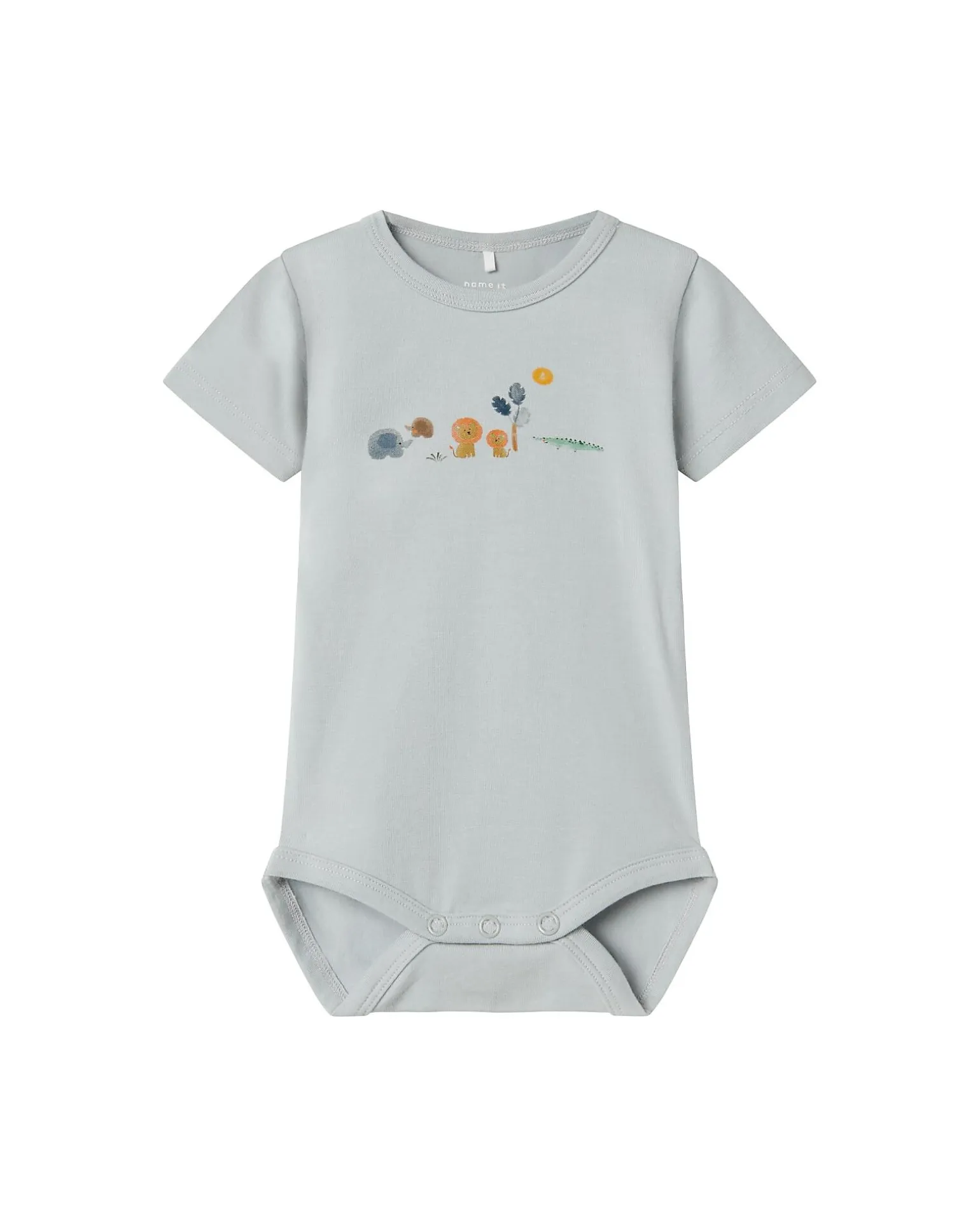Body Maniche Corte - Pearl Blue - Cotone Bio