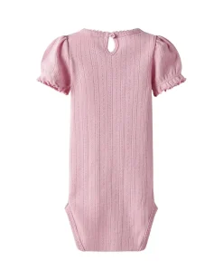Body Maniche Corte - Rosa Cameo - 100% Cotone Bio