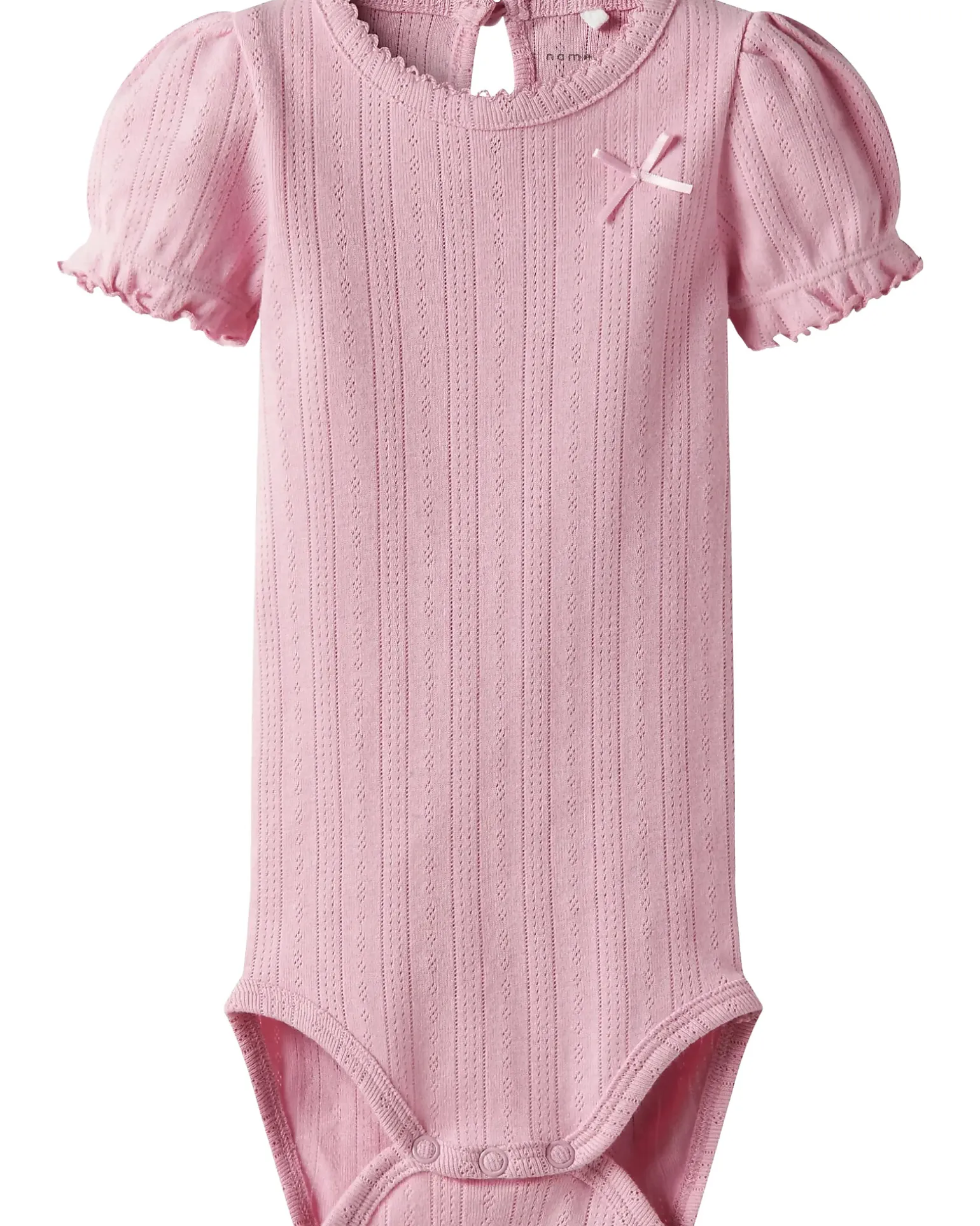 Body Maniche Corte - Rosa Cameo - 100% Cotone Bio