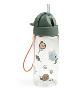 Borraccia Antigoccia con Cannuccia - Tiny Trails - Verde - 350 ml