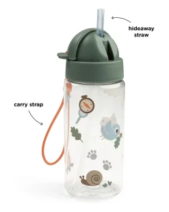 Borraccia Antigoccia con Cannuccia - Tiny Trails - Verde - 350 ml