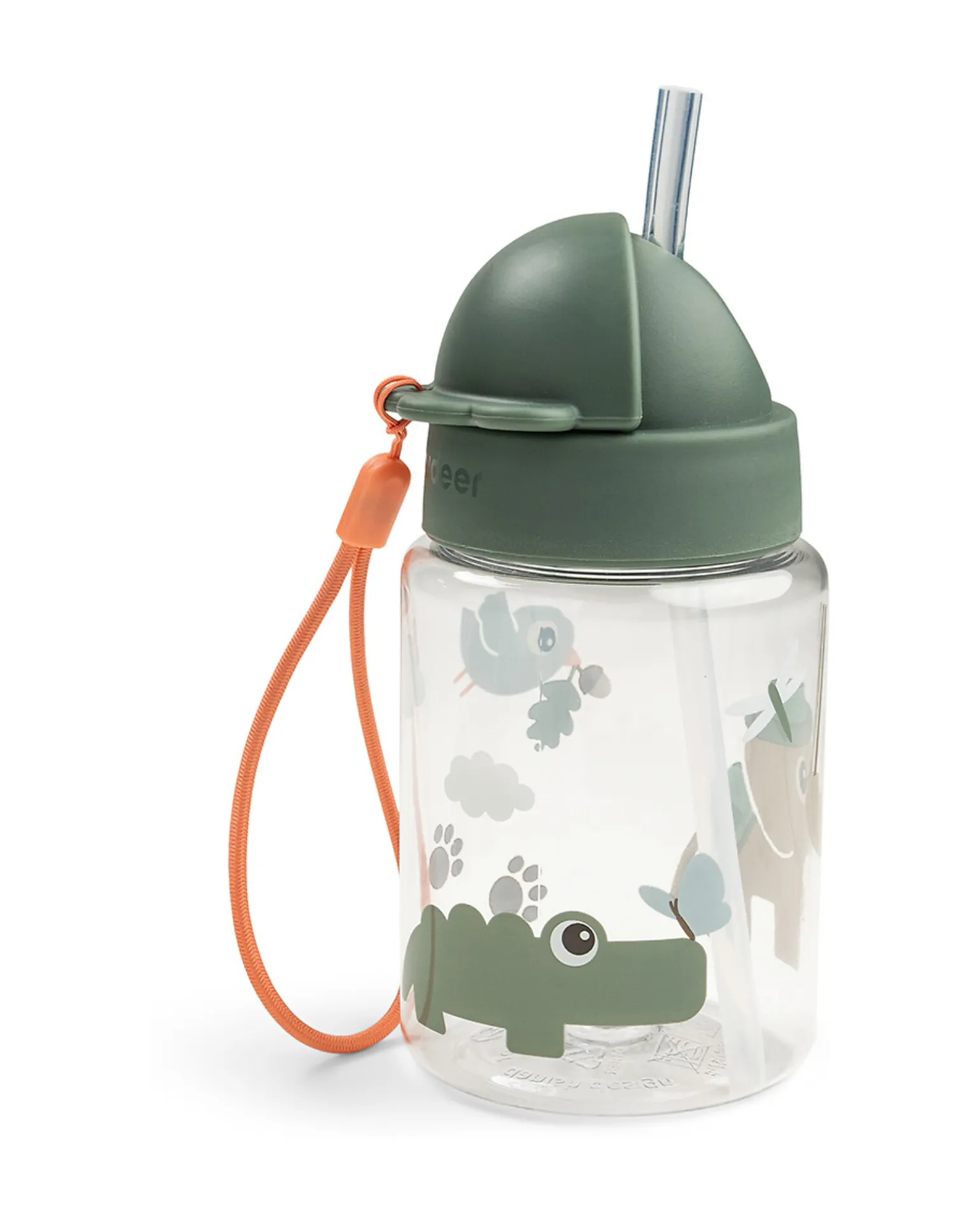 Borraccia Antigoccia con Cannuccia - Tiny Trails - Verde - 280 ml