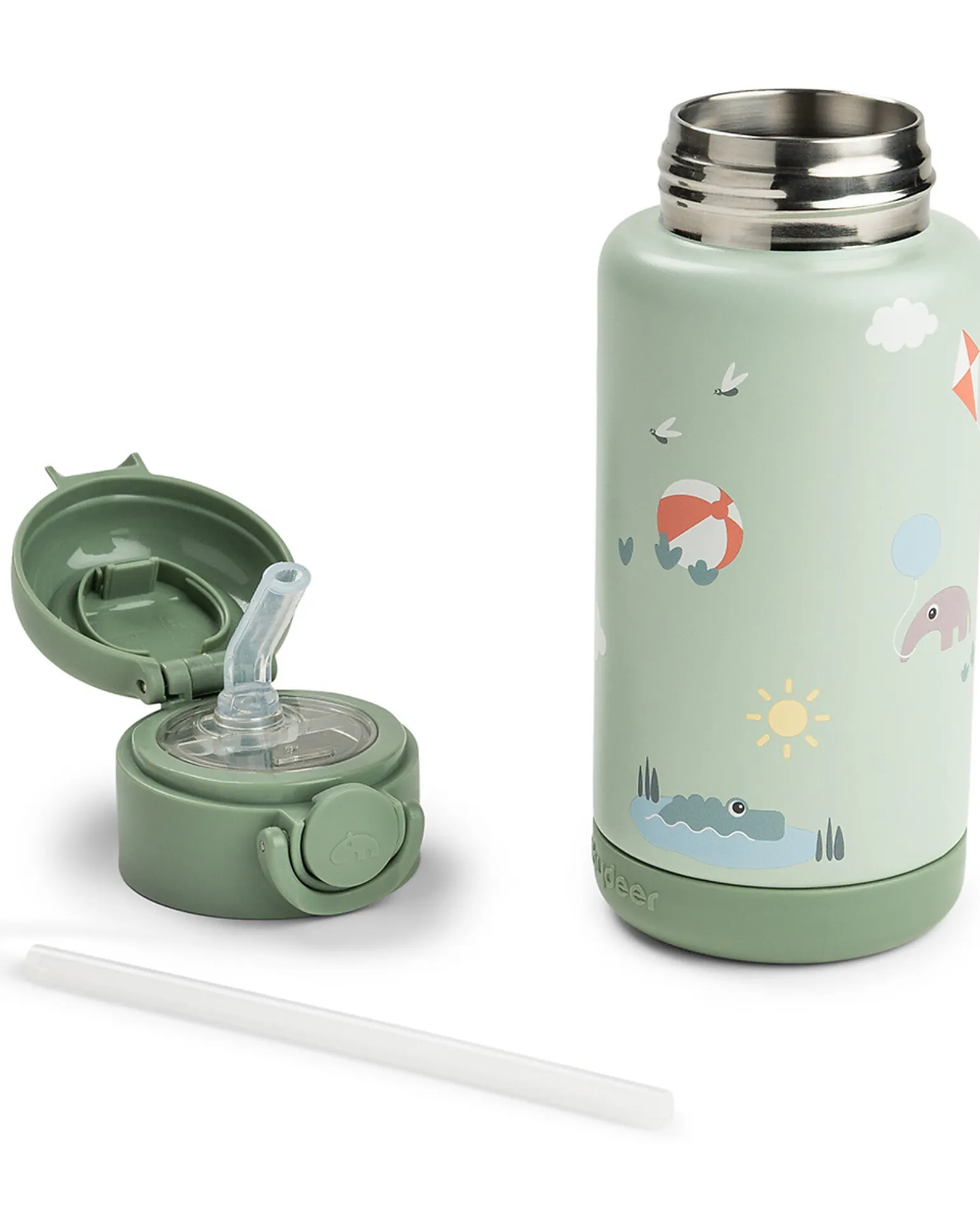 Borraccia Antigoccia Termica - Playground - Verde - 340 ml - 7,5 x 19 cm