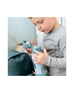 Borraccia Antigoccia Termica per Bambini 340 ml - Tiny Farm - Blu