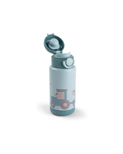 Borraccia Antigoccia Termica per Bambini 340 ml - Tiny Farm - Blu