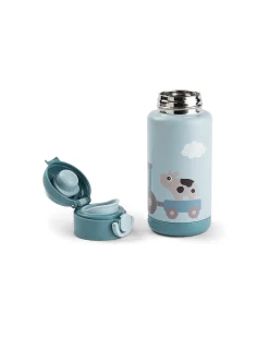 Borraccia Antigoccia Termica per Bambini 340 ml - Tiny Farm - Blu