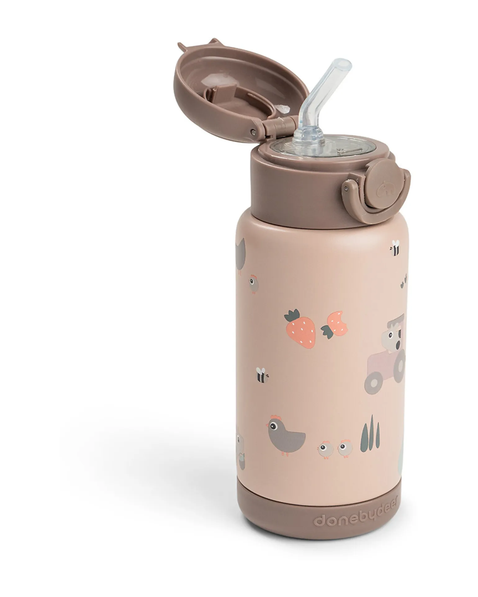 Borraccia Antigoccia Termica - Tiny Farm - Cipria - 340 ml - 7,5 x 19 cm