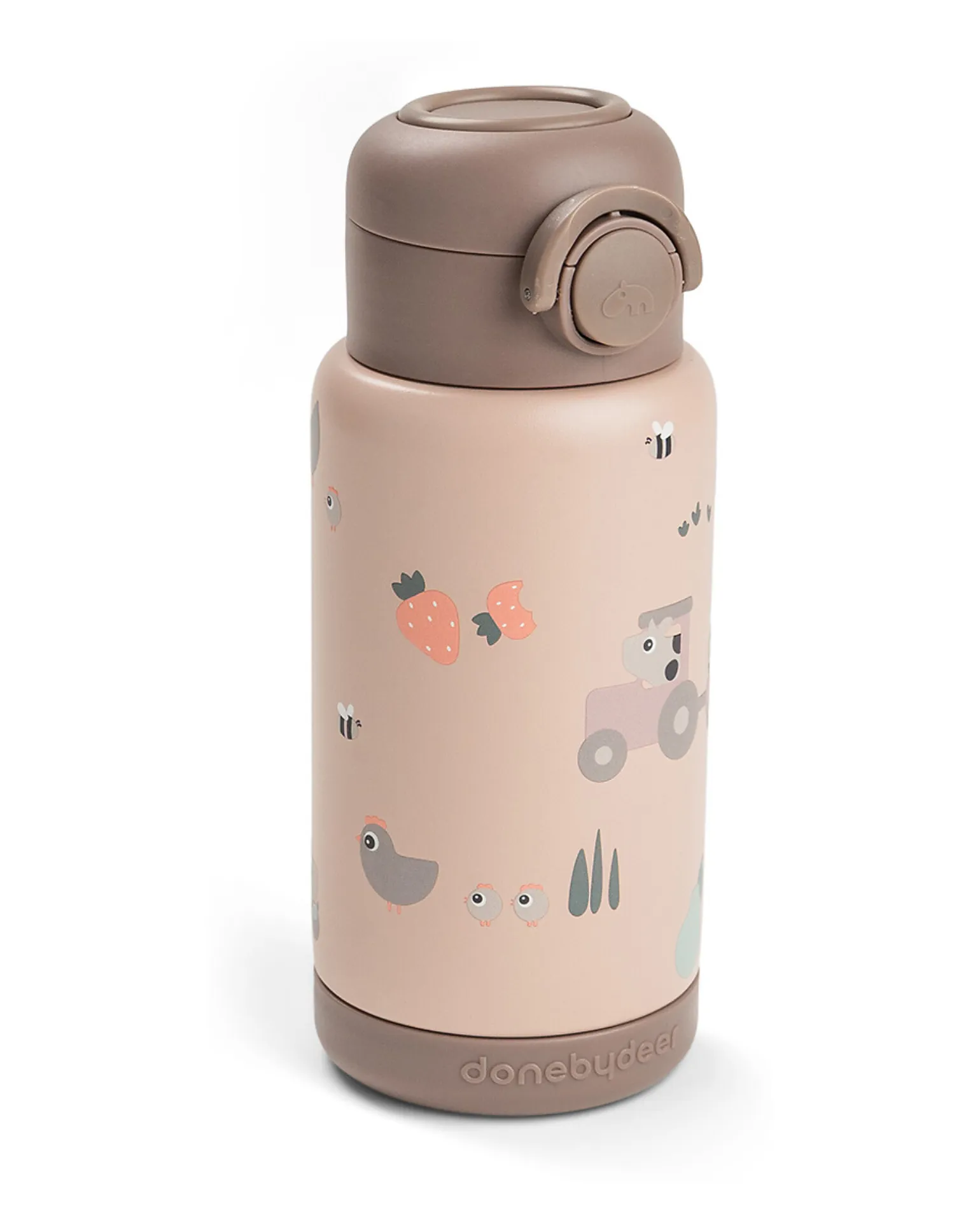 Borraccia Antigoccia Termica - Tiny Farm - Cipria - 340 ml - 7,5 x 19 cm