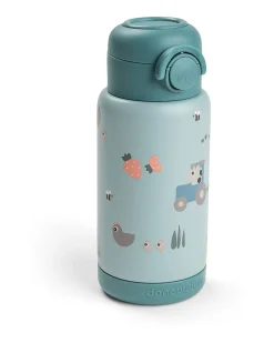 Borraccia Antigoccia Termica - Tiny Farm - Blu - 340 ml - 7,5 x 19 cm