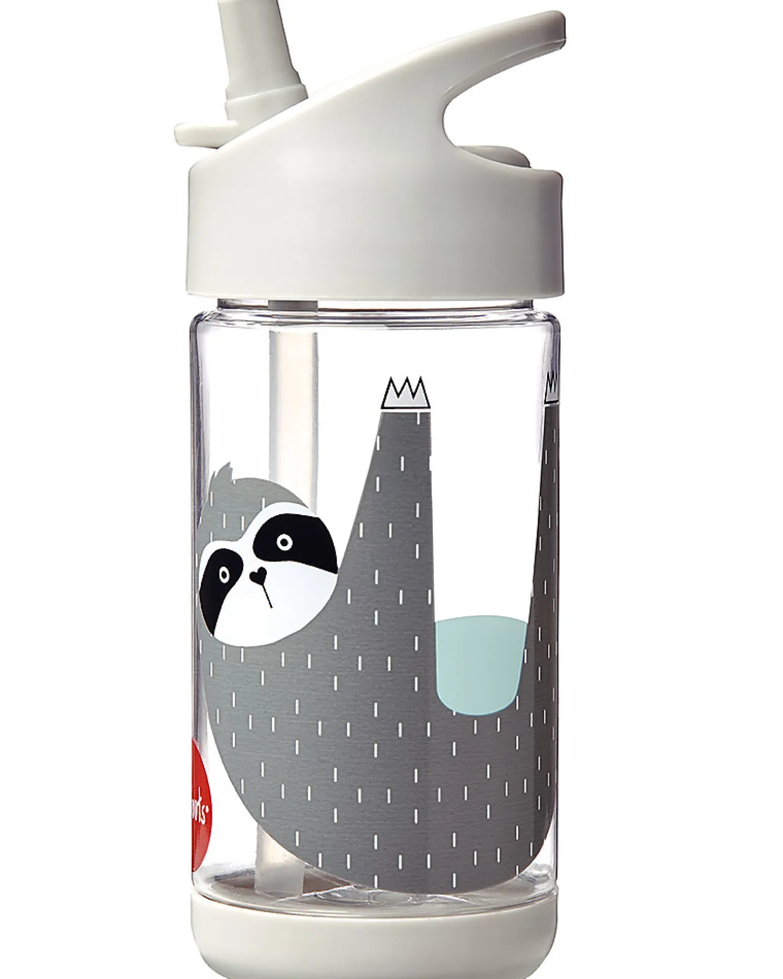 Borraccia con Cannuccia di Silicone - Bradipo - 350 ml - senza BPA e ftalati