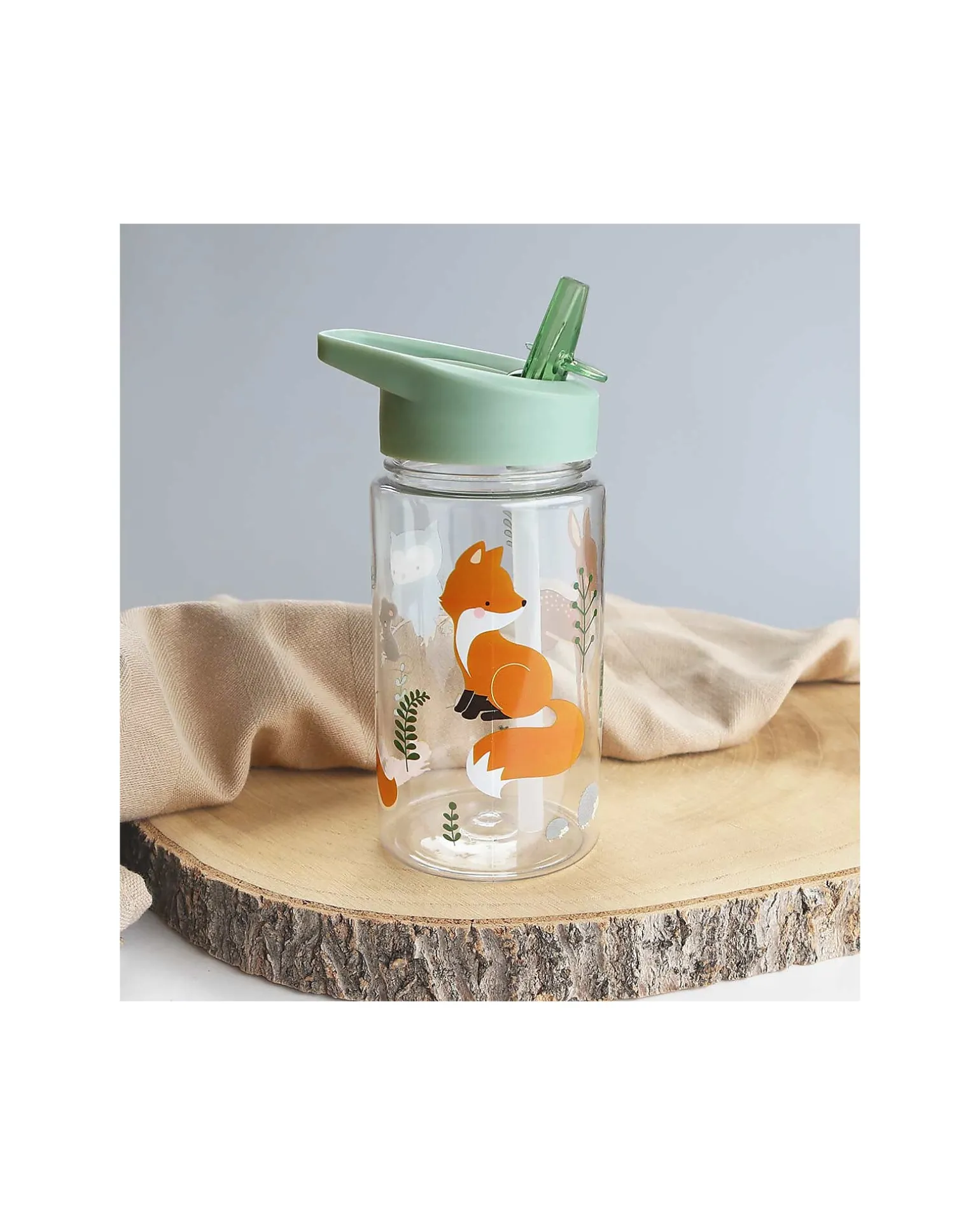 Borraccia con Cannuccia 450 ml - Amici della Foresta - Senza BPA!