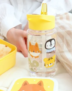 Borraccia con Cannuccia 450 ml - Amici animali - Senza BPA!