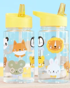 Borraccia con Cannuccia 450 ml - Amici animali - Senza BPA!