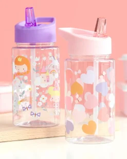 Borraccia con Cannuccia 450 ml - Cuori - Senza BPA!