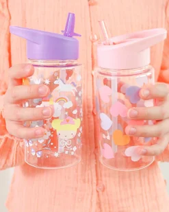 Borraccia con Cannuccia 450 ml - Cuori - Senza BPA!