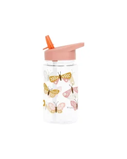 Borraccia con Cannuccia 450 ml - Farfalle - Senza BPA!