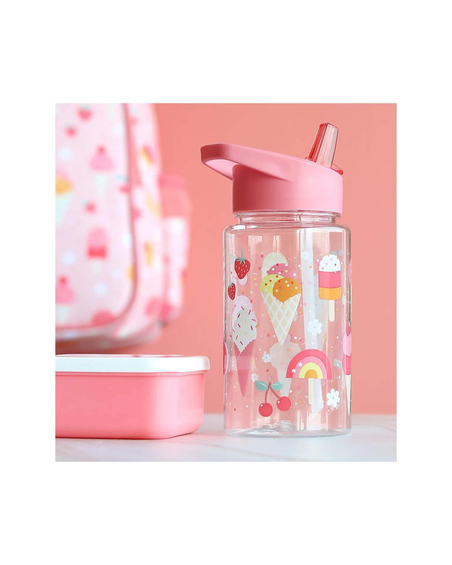 Borraccia con Cannuccia 450 ml - Gelato - Senza BPA!