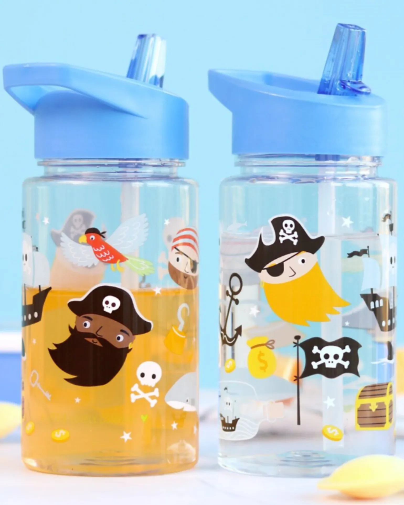 Borraccia con Cannuccia 450 ml - Pirati - Senza BPA!